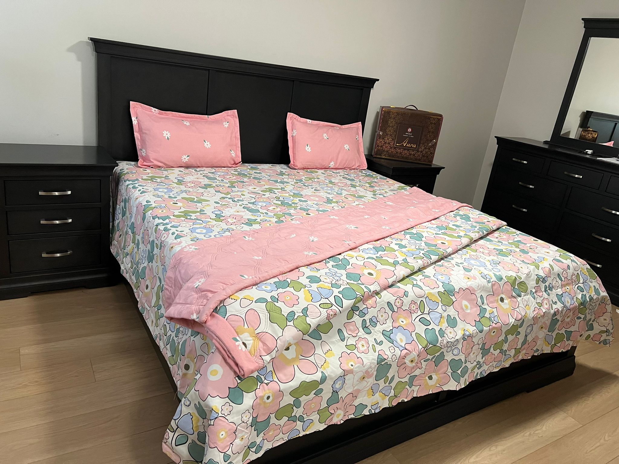 Infii Brida double bed duvet + king size bedsheet set #AQ1006