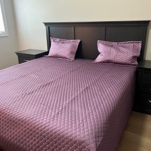 Infii Heavy Embroidery Quilted Bedspread with Pillowcases - Luxurious Comfort for Greater Toronto Area Homes  #EB1111