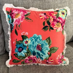 Infii Floral Printed Velvety Cushion - Luxurious Decor for Greater Toronto Area Homes #RC1002